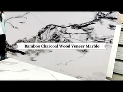 Marmurowy panel ścienny wysokiego połysku marmurowy arkusz bambusowy węgiel drzewny foliera