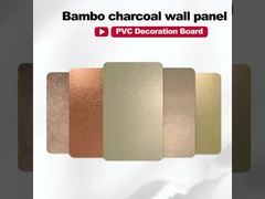 PVC Dekoracja Bambus Węgiel Drzewny Drewno Metal Panel Ścienny
