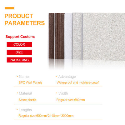 New Listing: 600x2440x4mm Waterproof and Flame Retardant SPC Wall Panel - Eco-Friendly Interior Decorative Panels for Background Wall