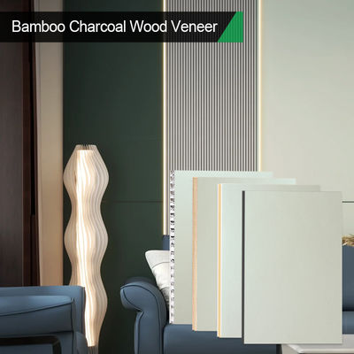 New Design 8mm Bamboo Charcoal Wood Veneer Metal Wall Panels Fire-resistant Interior Decoration Materials For Exhibition Halls