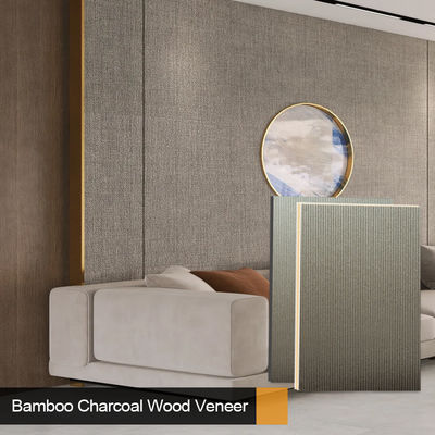 New Innovation Bamboo Charcoal Wood Veneer Fireproof And Flame Retardant Board Interior Decoration Board For Corridor Ceilings