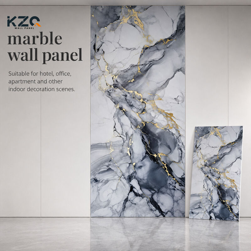 Marble Wall Panel Bamboo Charcoal Wood Veneer For Interior Wall Panel