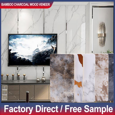 Specjalna oferta Bamboo Charcoal Wood Veneer 1220*2440*5/8mm Ognioodporny Bamboo Charcoal Wood Ekologiczne Panele ścienne PVC Dekoracja wnętrza Panele ścienne dla skóry sufitowej