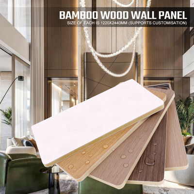 Panel ścienny z PVC o wyglądzie drewna 5mm Elastyczny dekoracyjny panel ścienny do wnętrz Panel ścienny z włókna bambusowego
